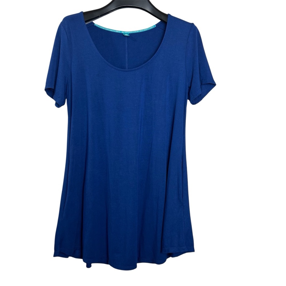 Sweetlegs classic tunic small-medium‎ blue pockets stretch-review measurements